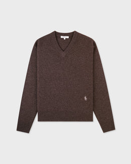 SRC Cashmere V-Neck Sweater - Toffee