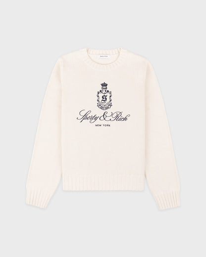 Vendome Knitted Sweater - Ecru/Navy