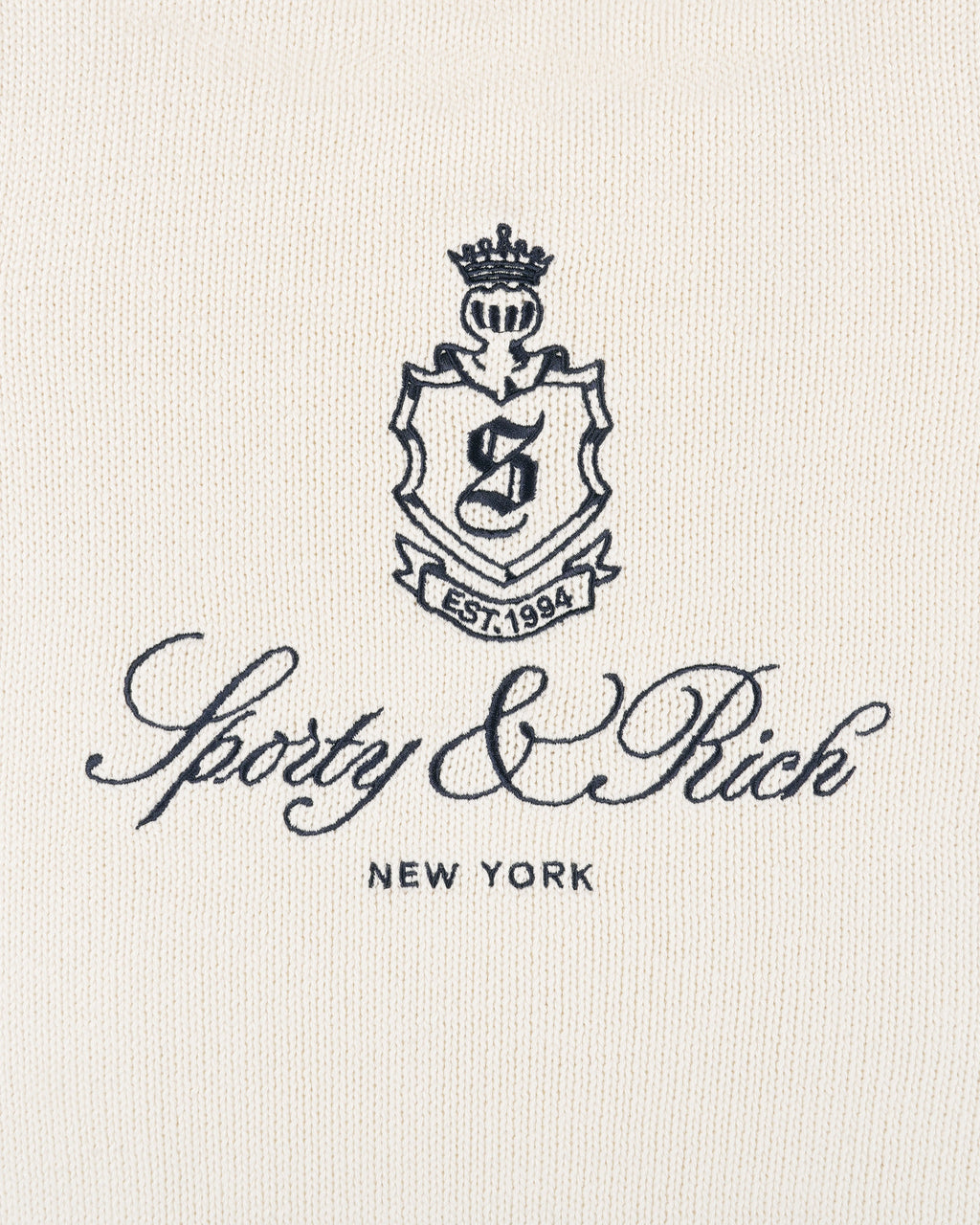 Vendome Knitted Sweater - Ecru/Navy