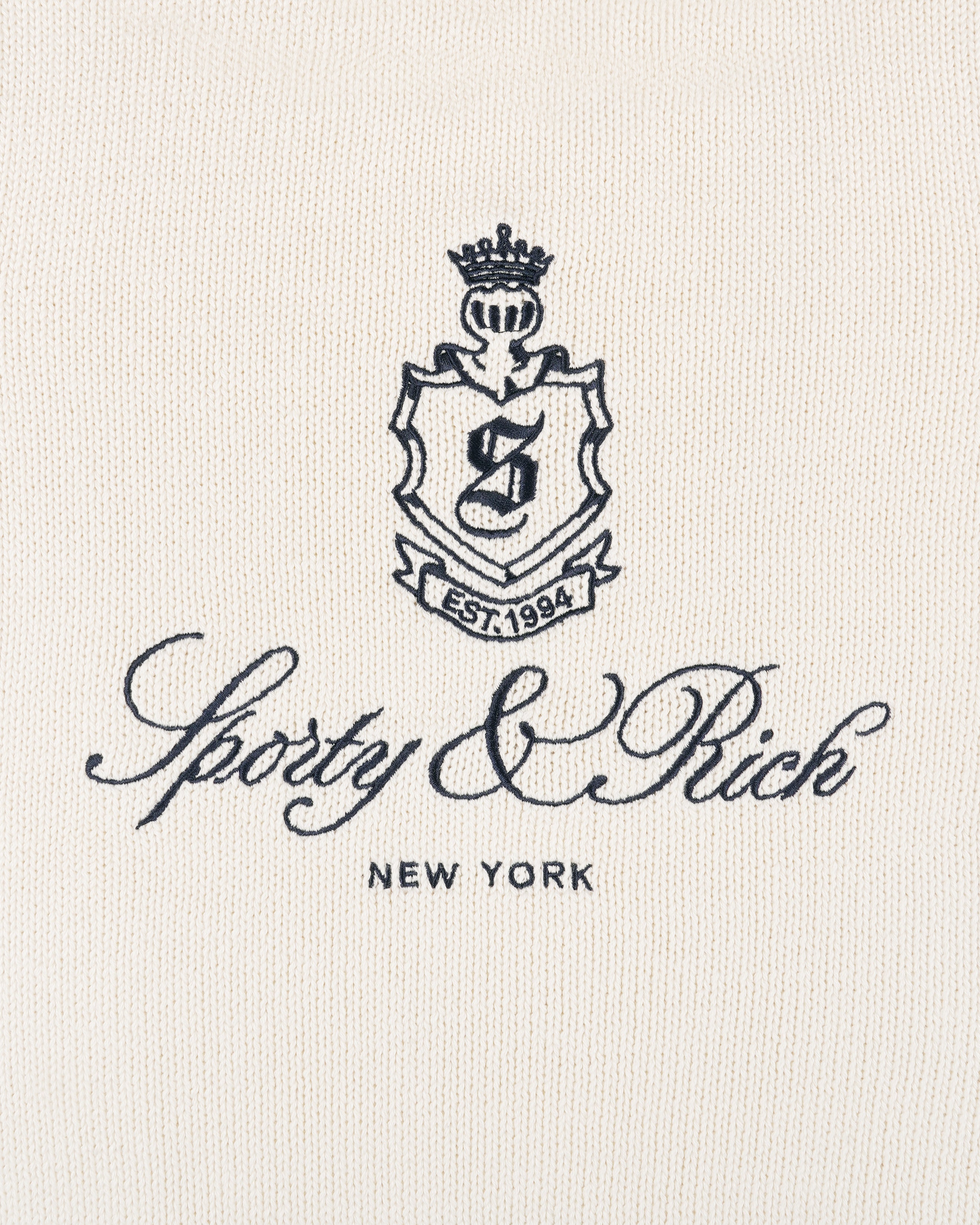 Vendome Knitted Sweater - Ecru/Navy