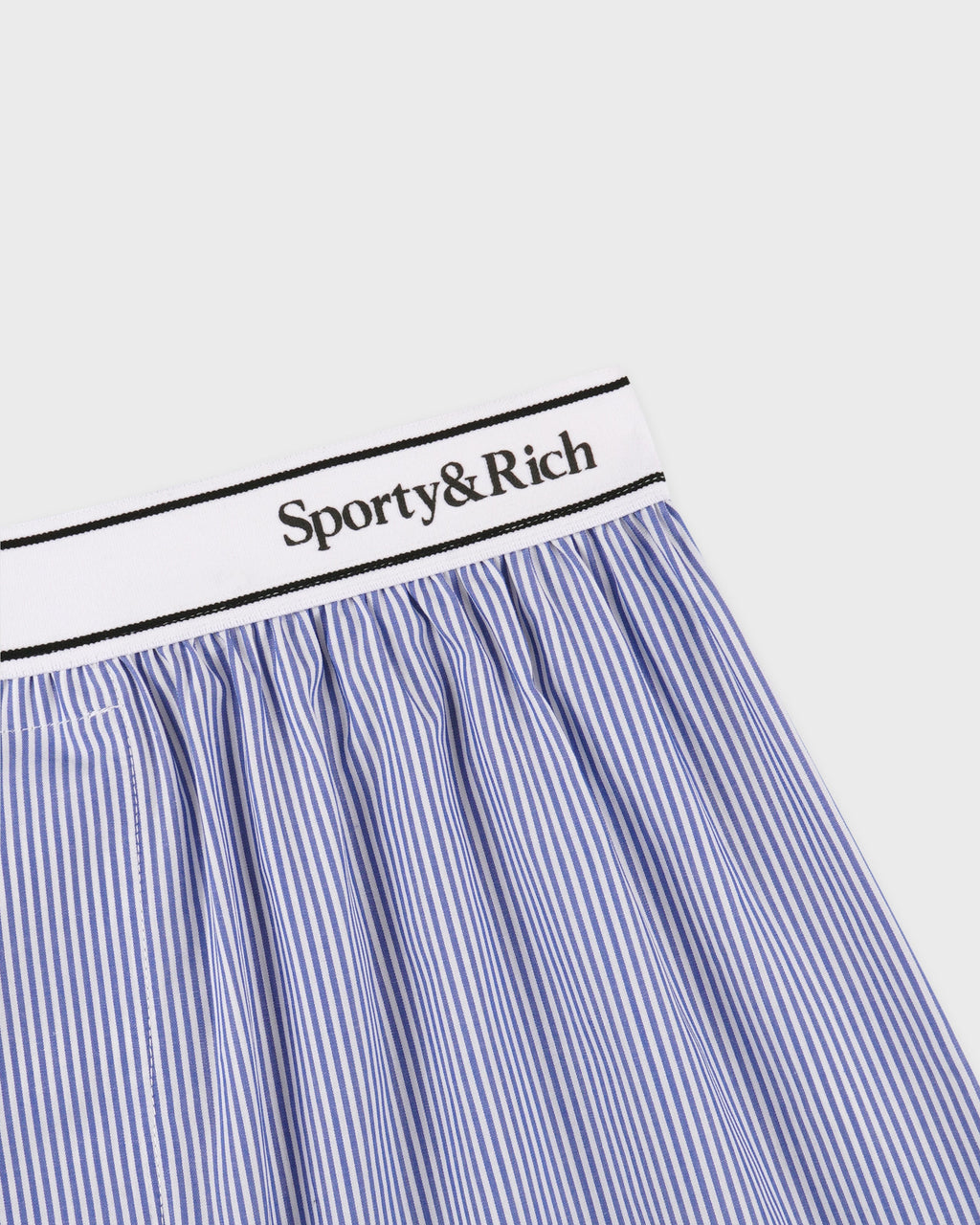 Serif Logo Boxer - Navy Stripe