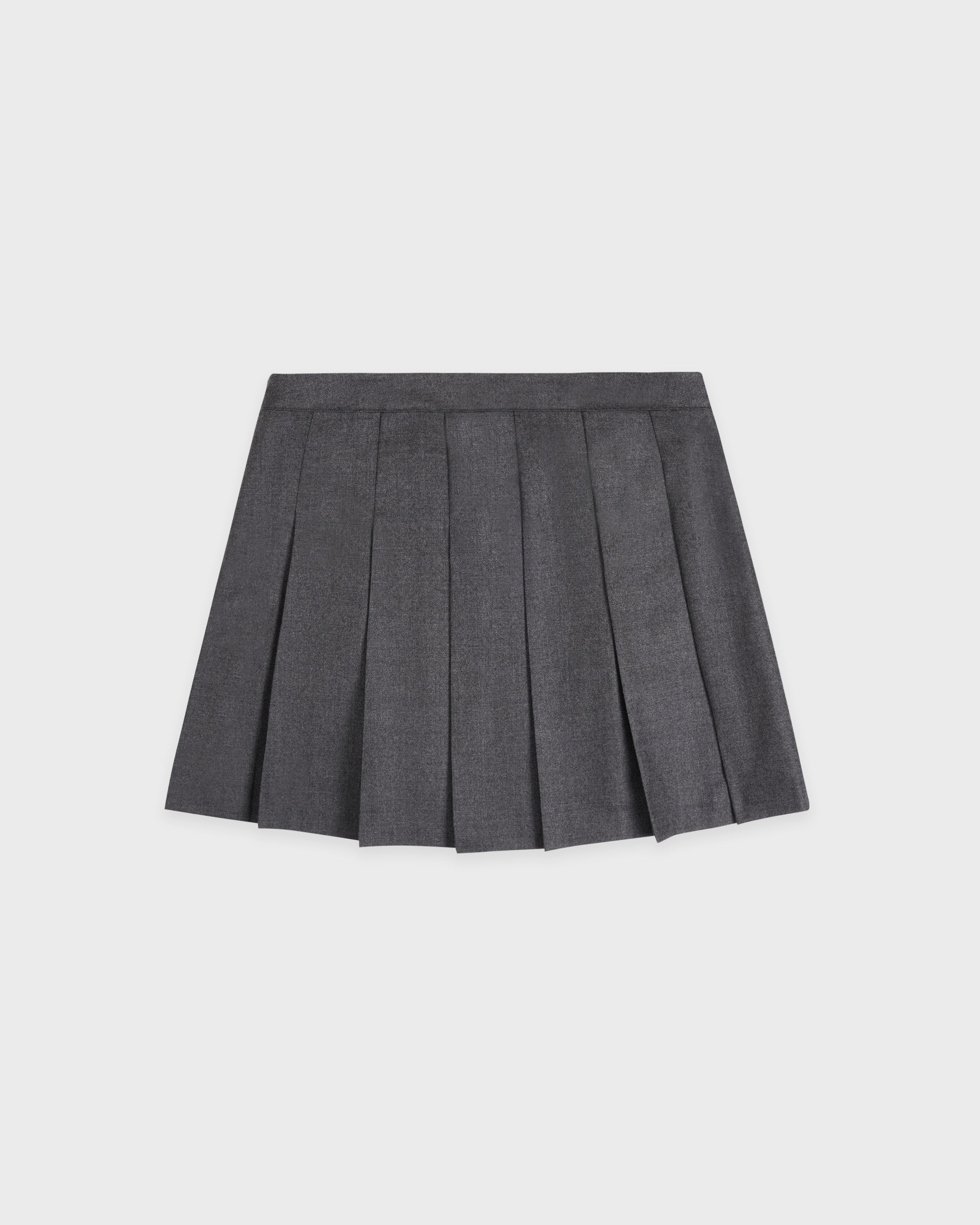 SRC Wool School Skirt - Dark Grey/Ecru