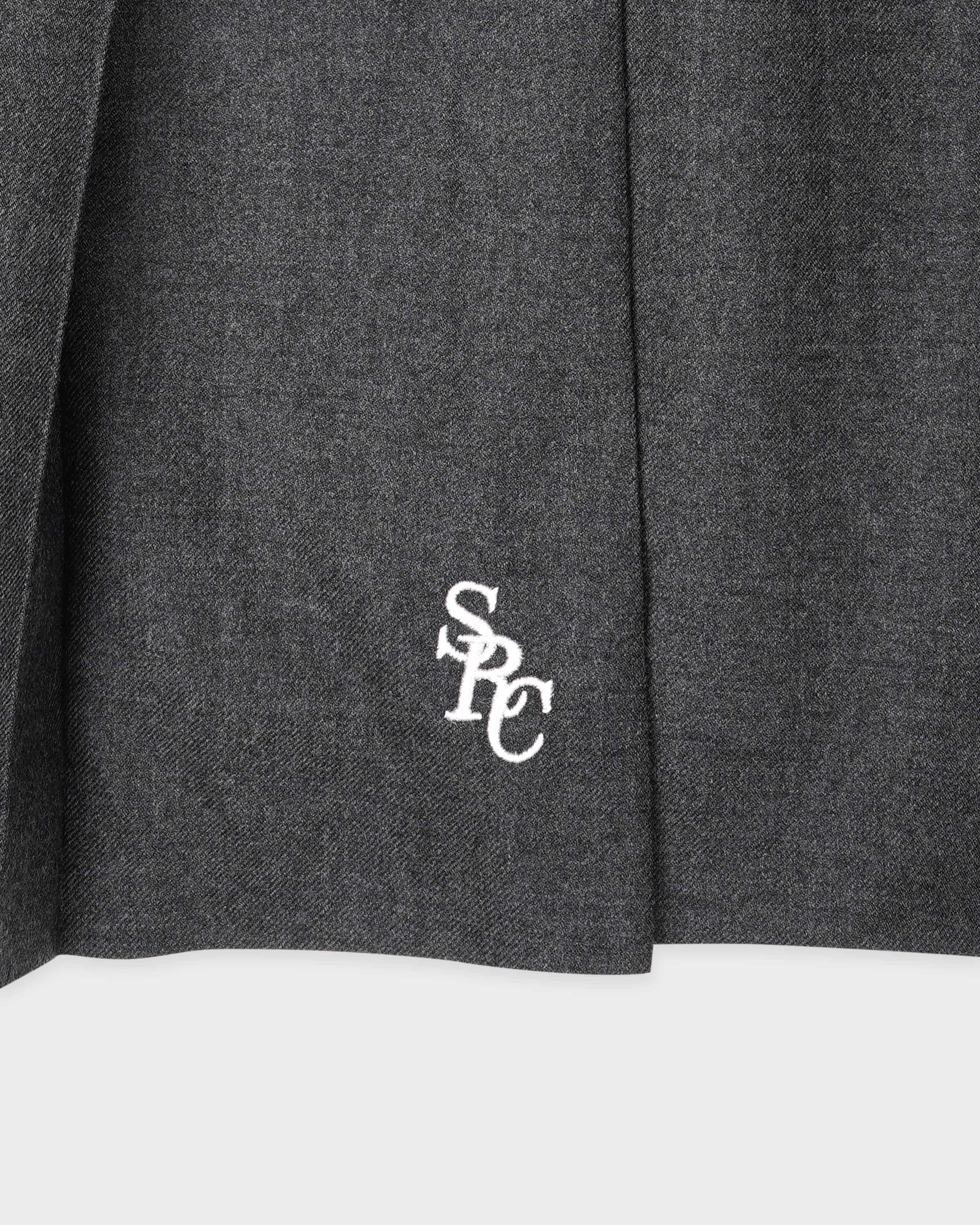 SRC Wool School Skirt - Dark Grey/Ecru