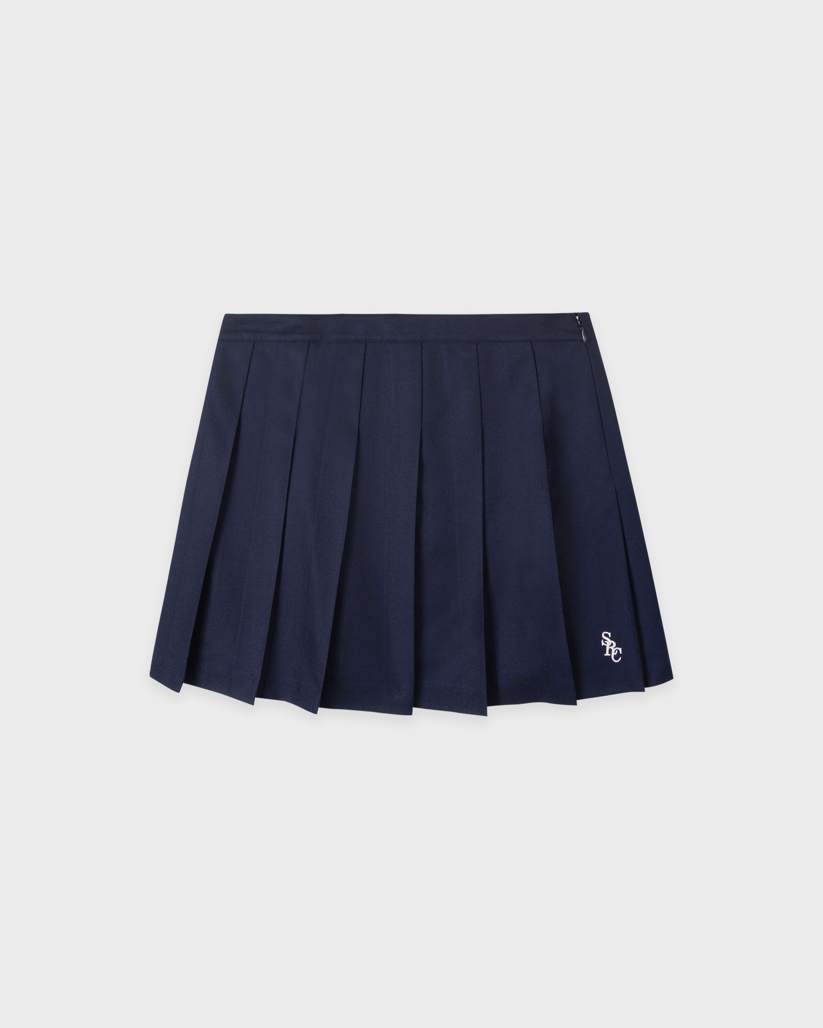 SRC Wool School Skirt - Navy/Ecru