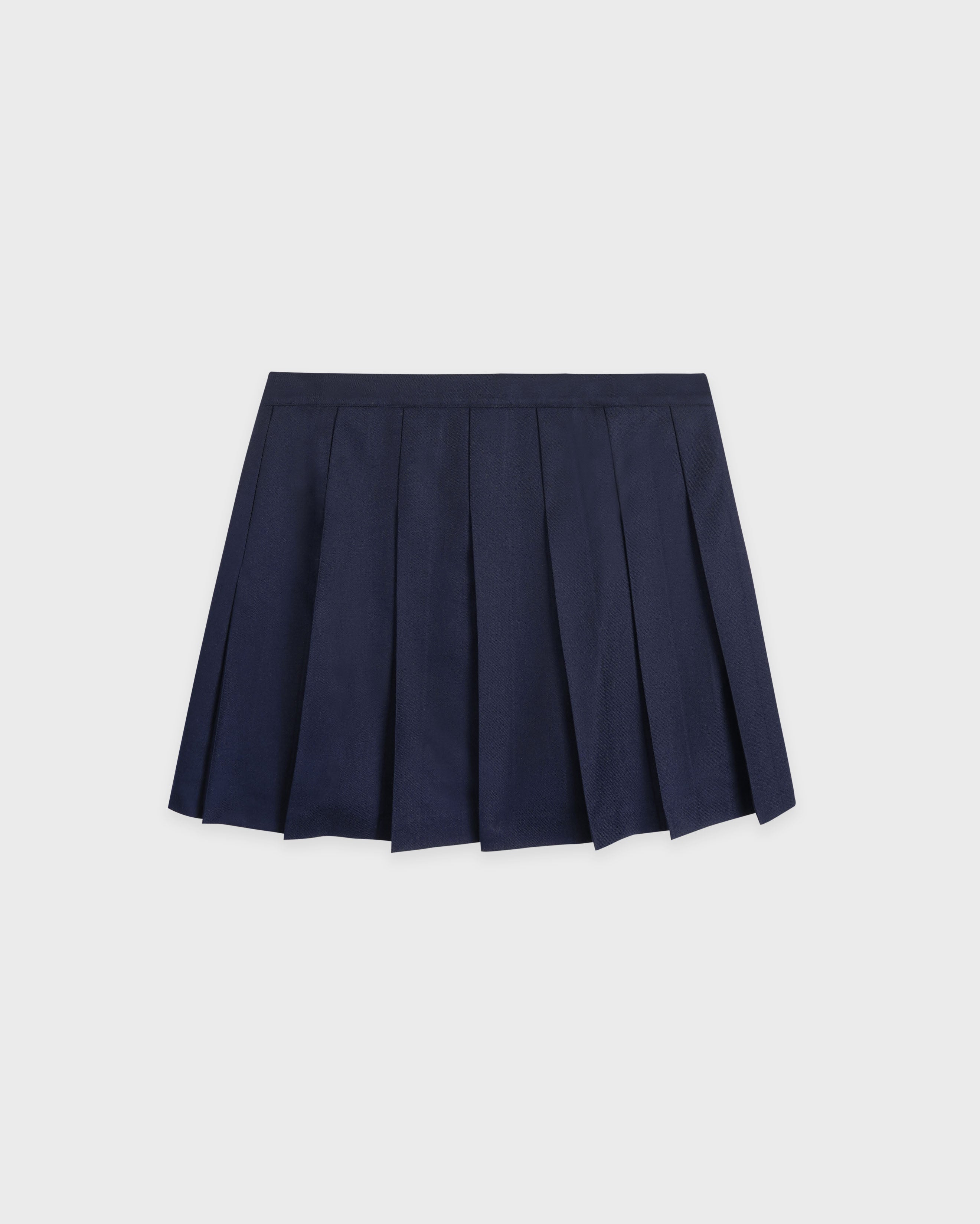 SRC Wool School Skirt - Navy/Ecru