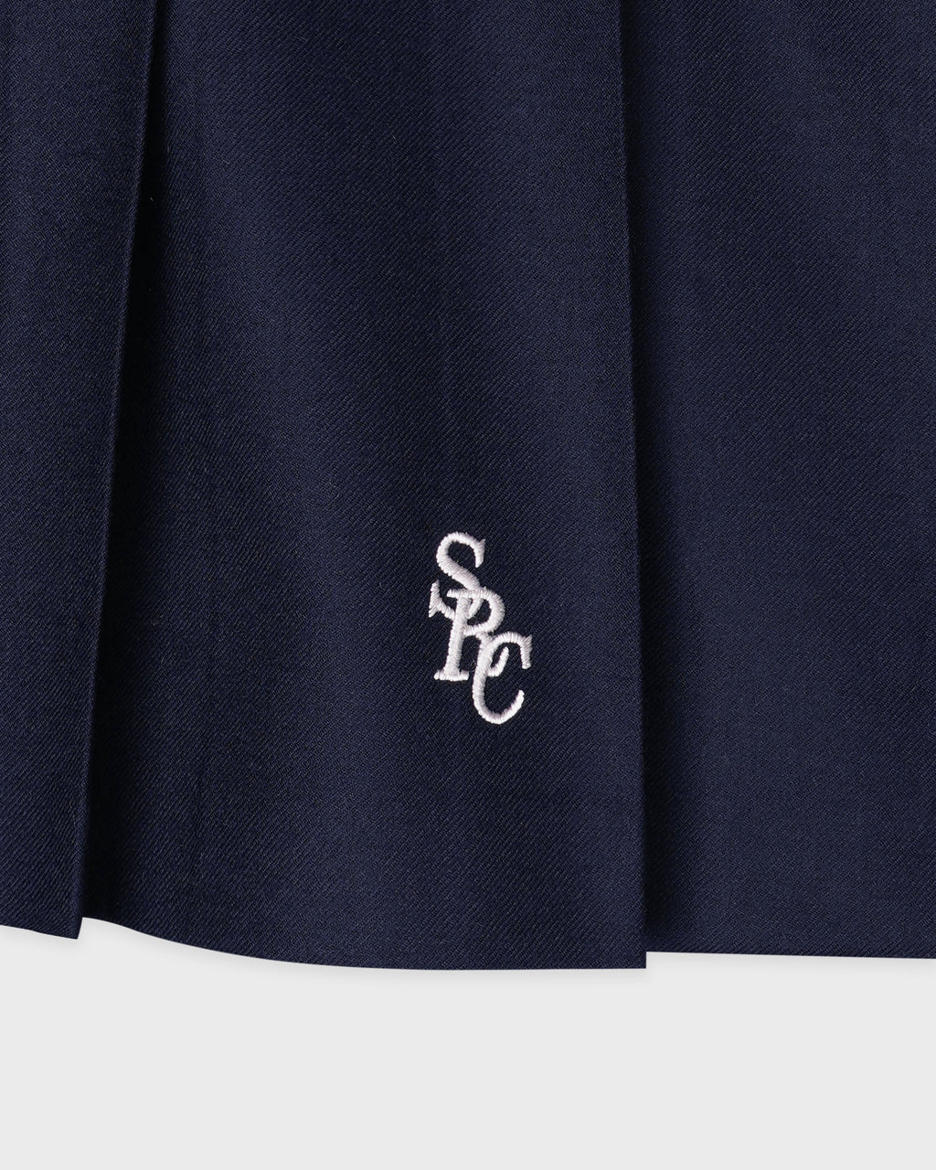 SRC Wool School Skirt - Navy/Ecru