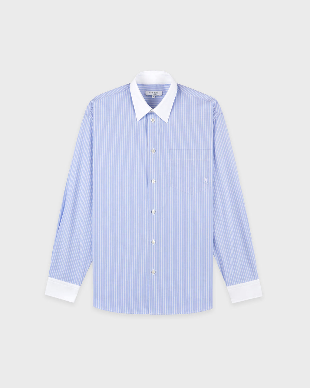 SRC Oversized Shirt - Light Blue Stripe