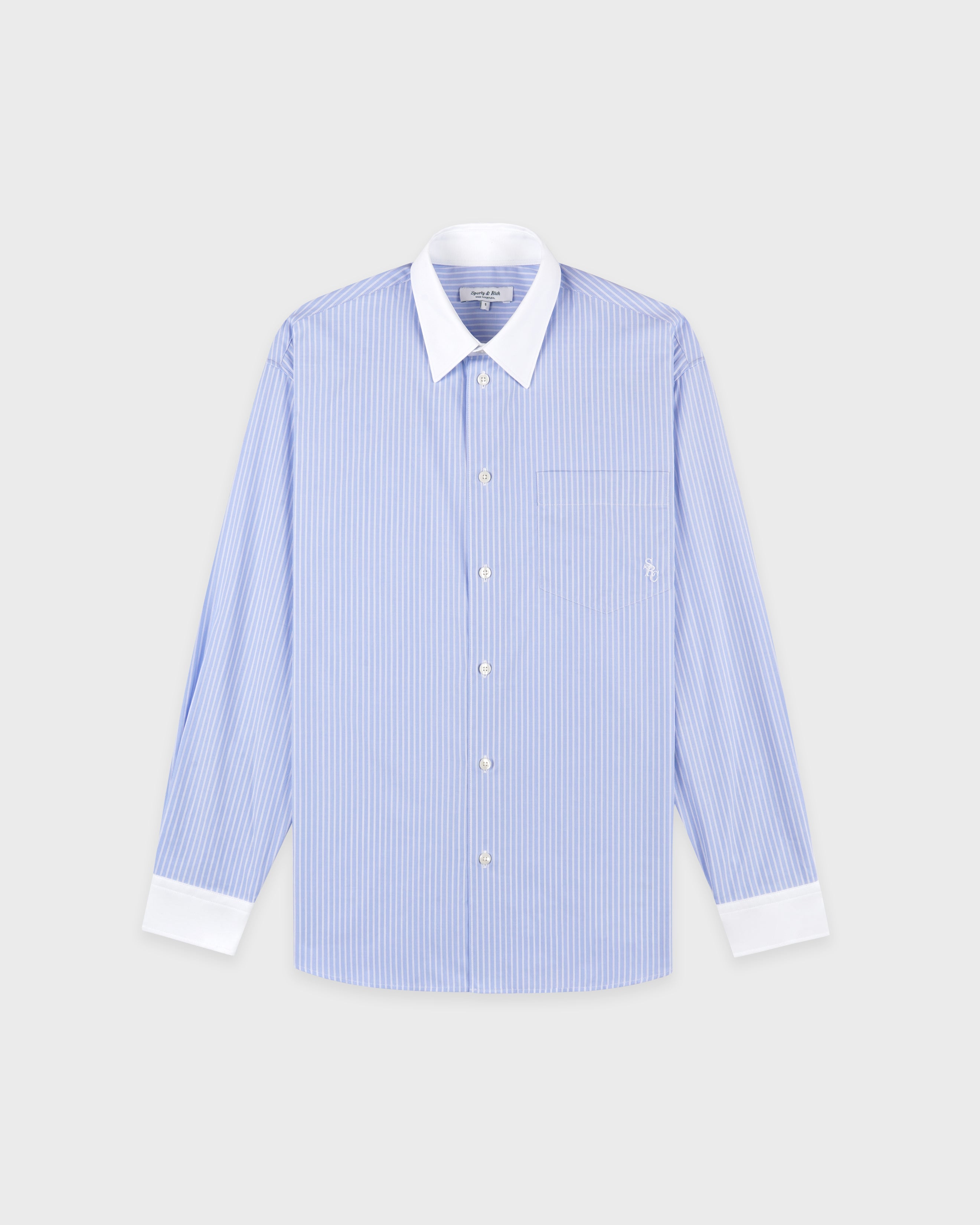 SRC Oversized Shirt - Light Blue Stripe