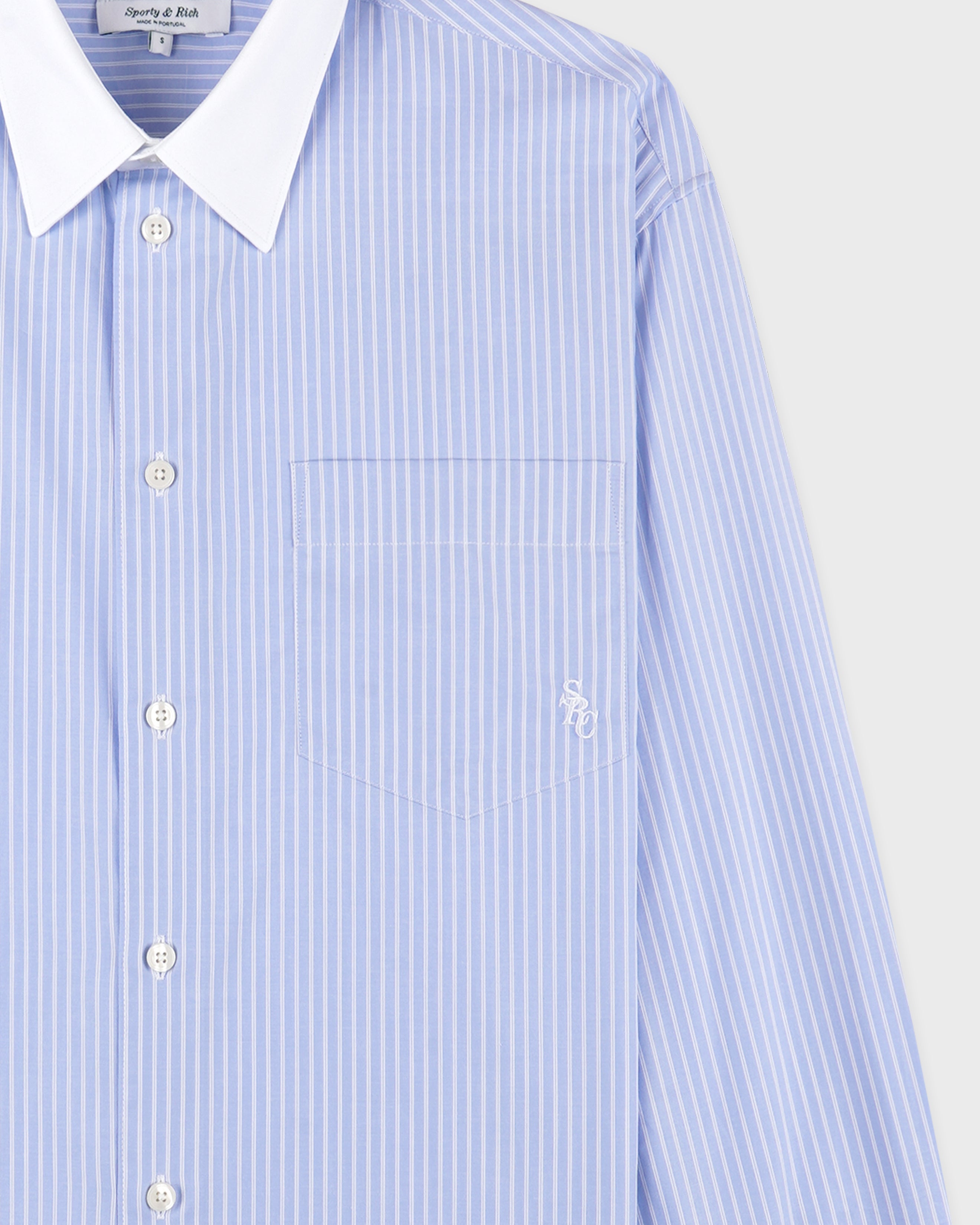 SRC Oversized Shirt - Light Blue Stripe