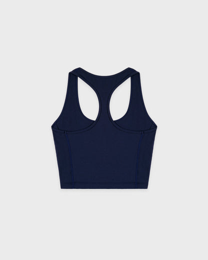 Serif Logo Sports Tank - Navy/White