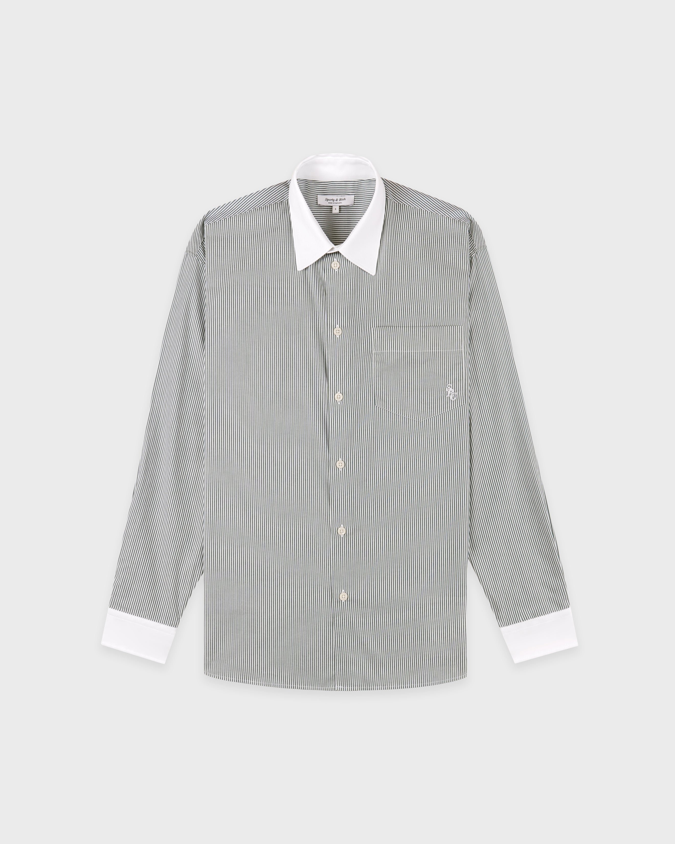 SRC Oversized Shirt - Forest striped
