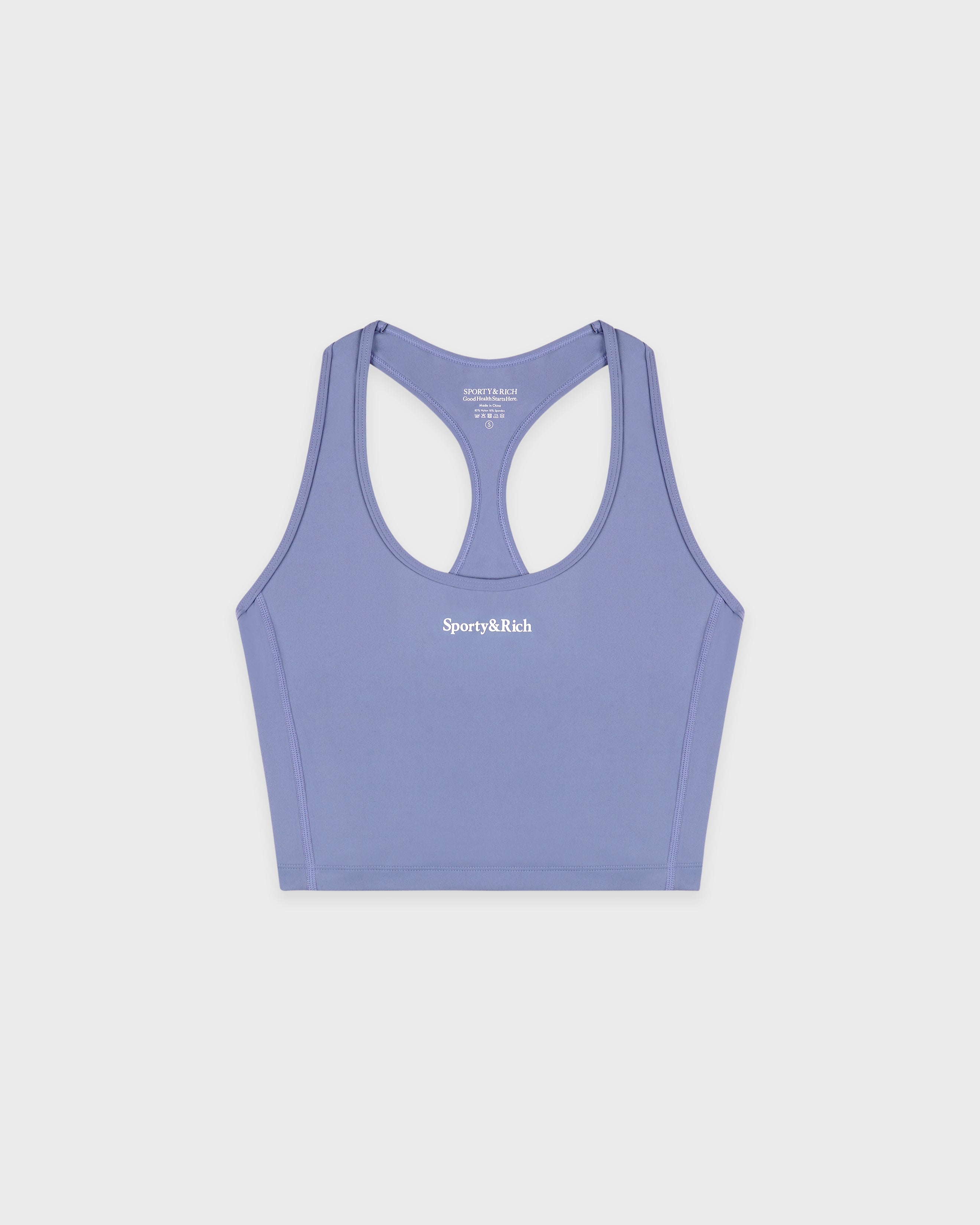 Serif Logo Sports Tank - Colony Blue