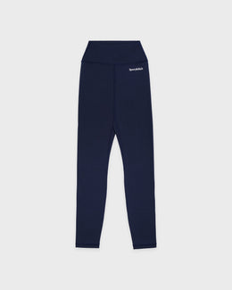 Serif Logo Legging - Navy/White