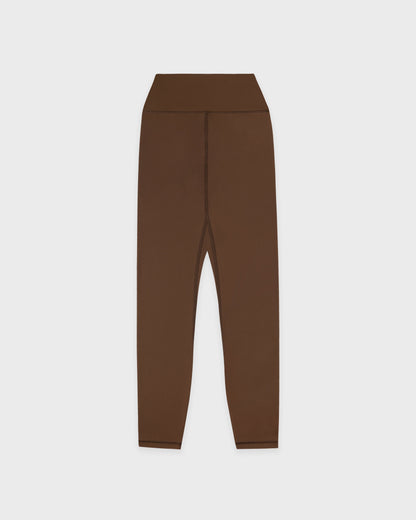 Serif Logo Legging - Toffee/White
