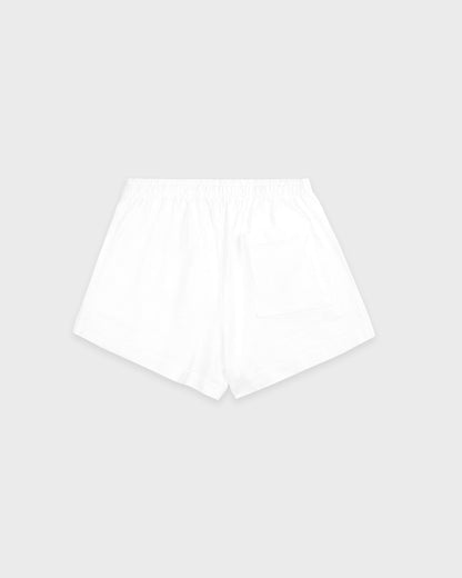 Syracuse Embroidered Disco Short - White
