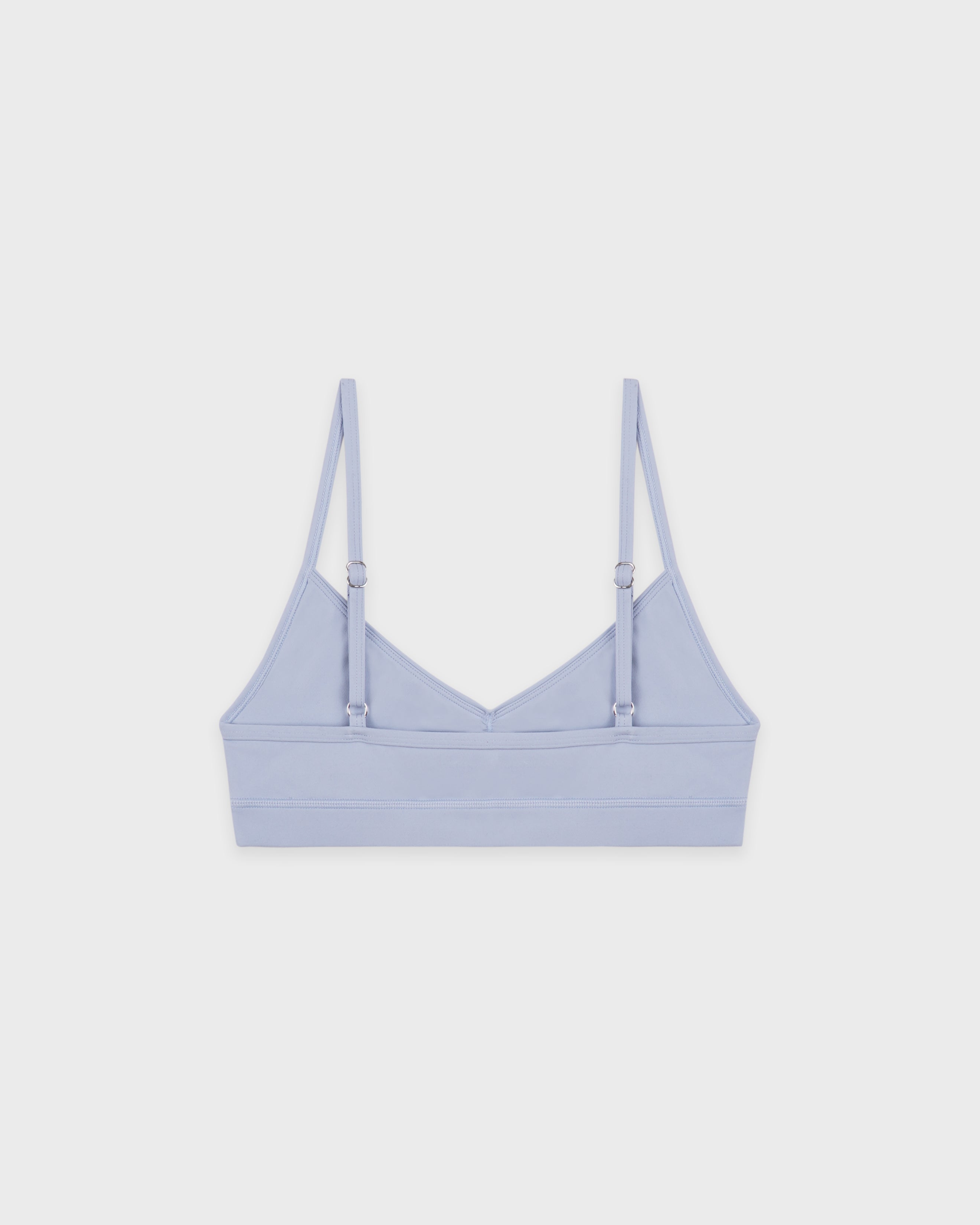 Signature Logo Mini Sports Bra - Faded Blue/White