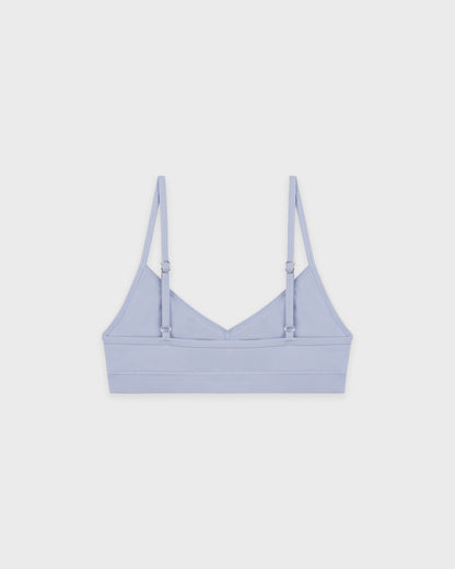 Signature Logo Mini Sports Bra - Faded Blue/White