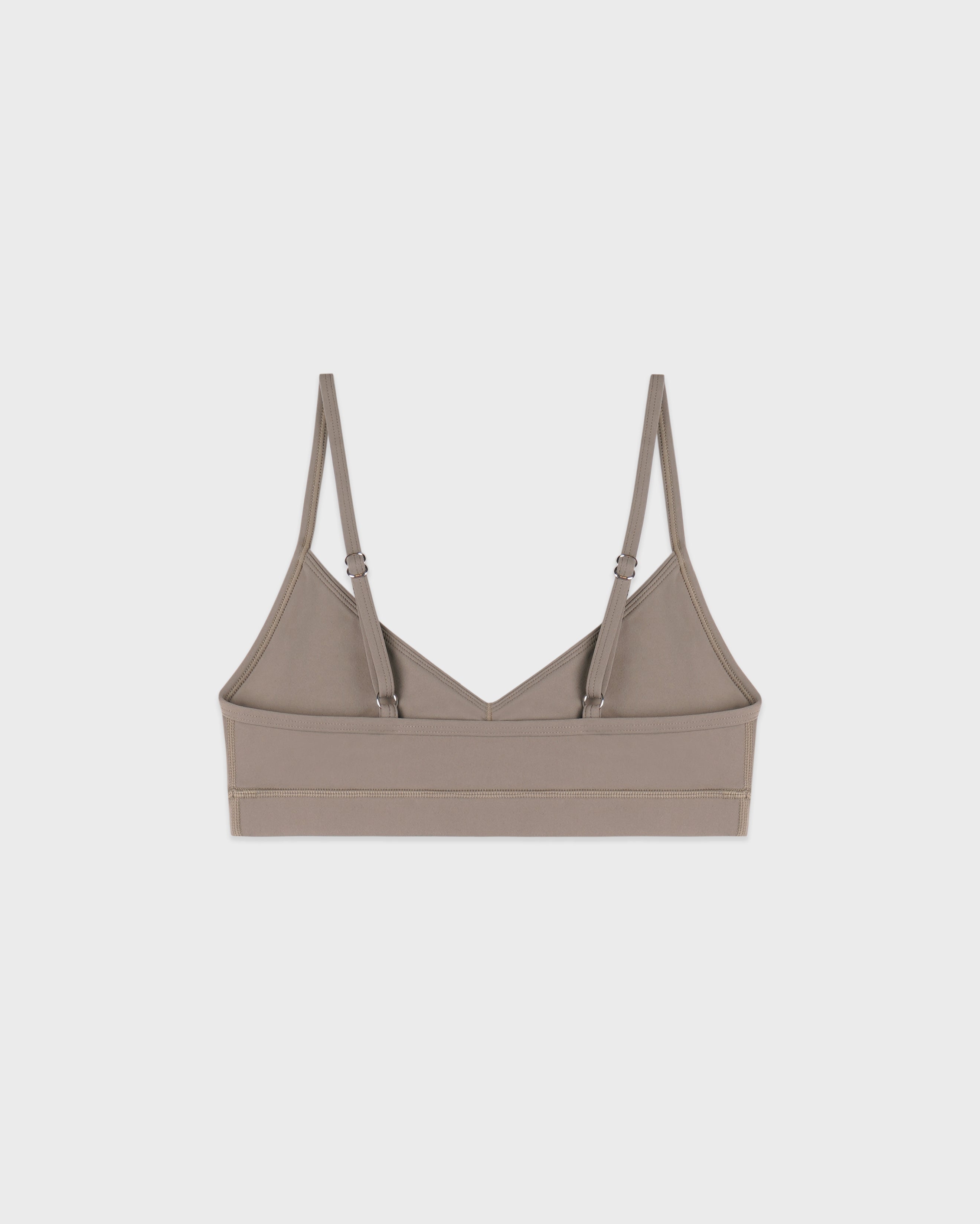 Signature Logo Mini Sports Bra - Hazelnut/White