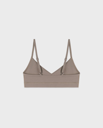 Signature Logo Mini Sports Bra - Hazelnut/White