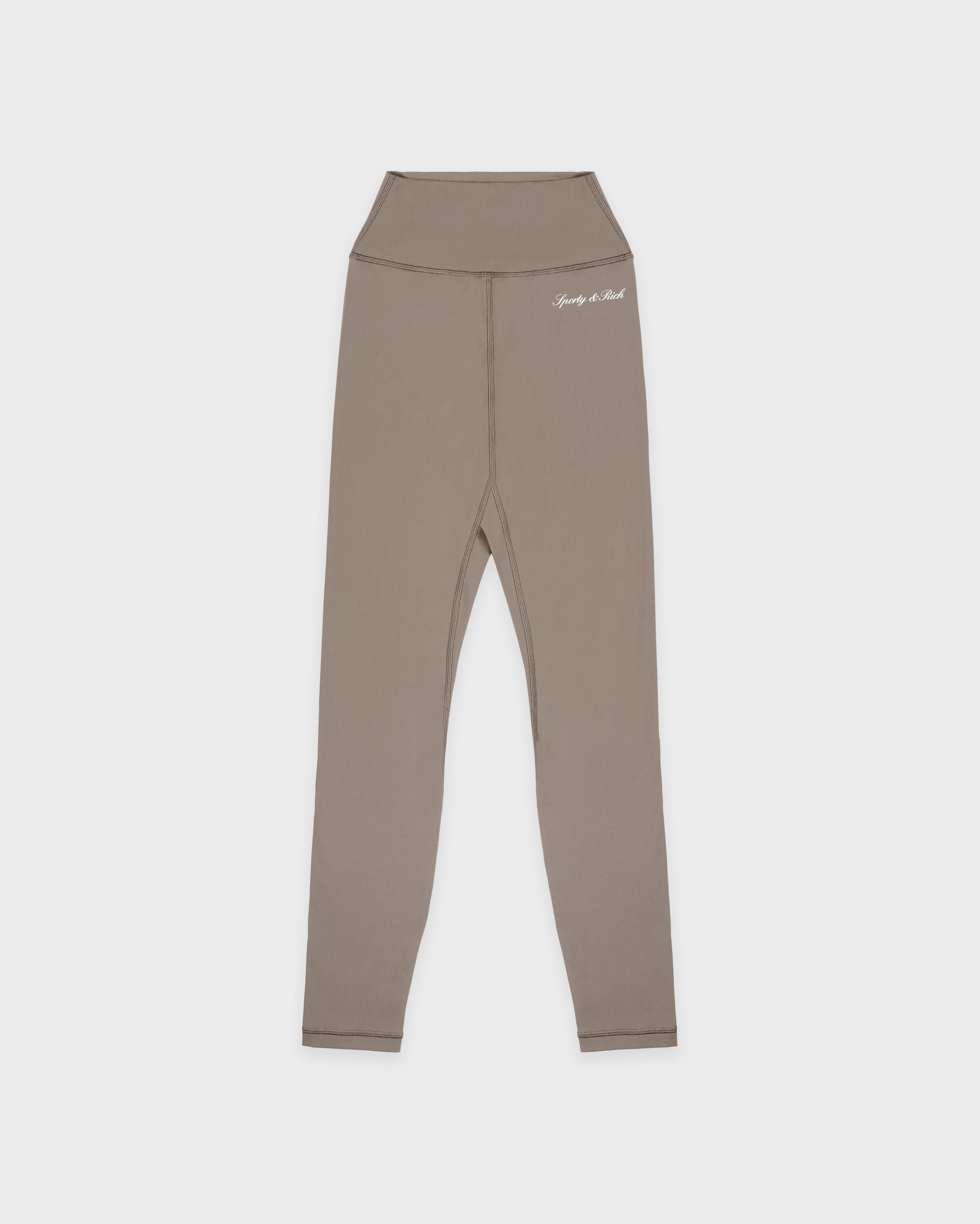Signature Logo Legging - Hazelnut/White
