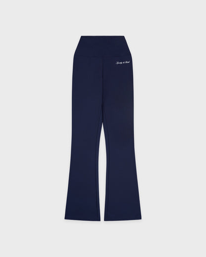 Signature Logo Flared Legging - Navy/White