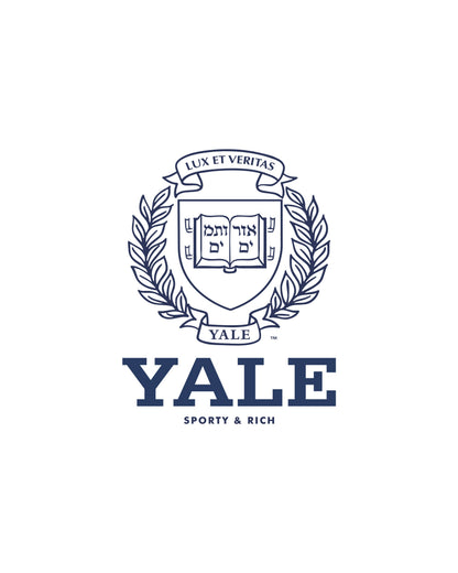 Yale Crest Quarter Zip - White/Navy