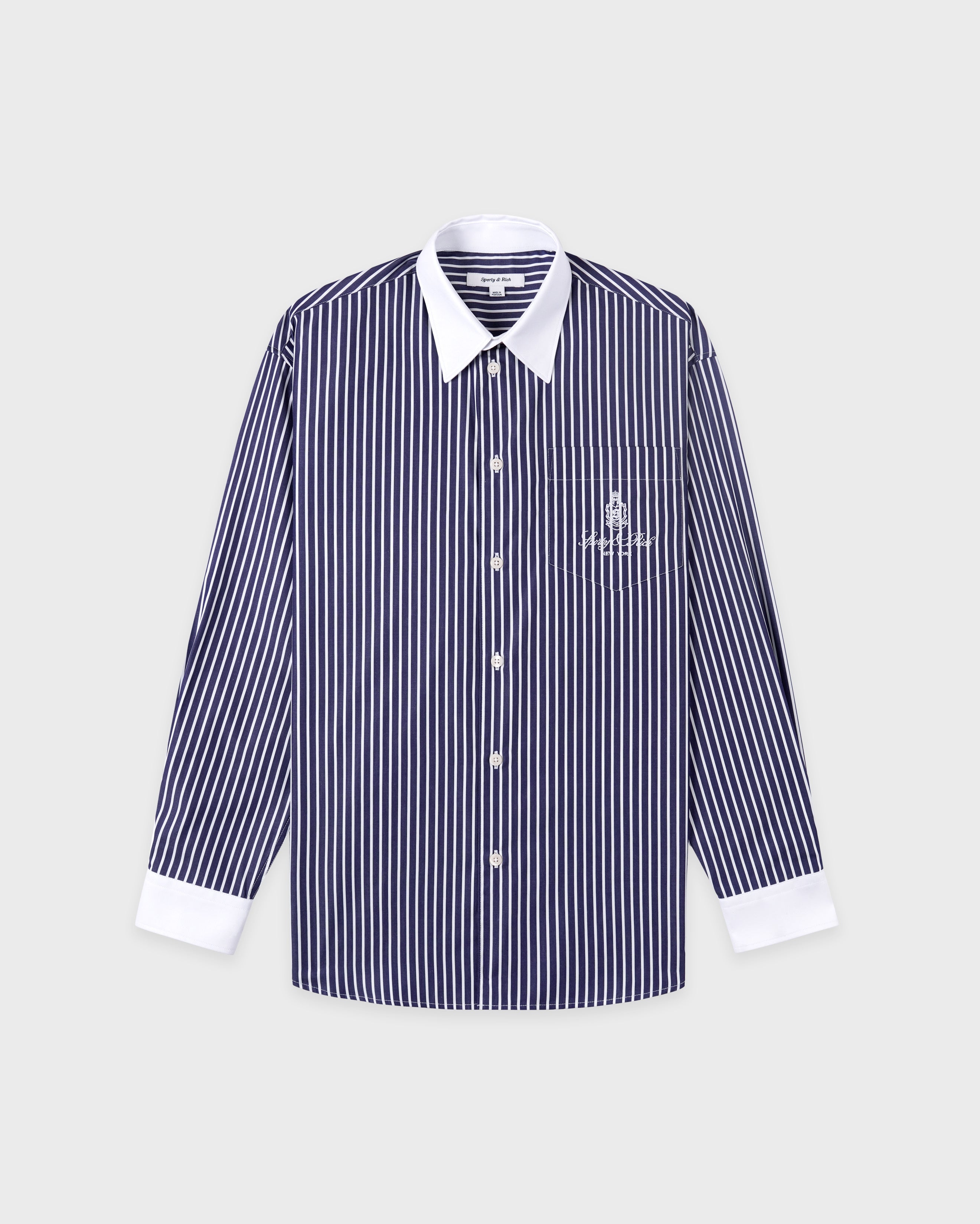Vendome Oversized Shirt - Blue Striped
