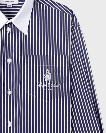 Vendome Oversized Shirt - Blue Striped
