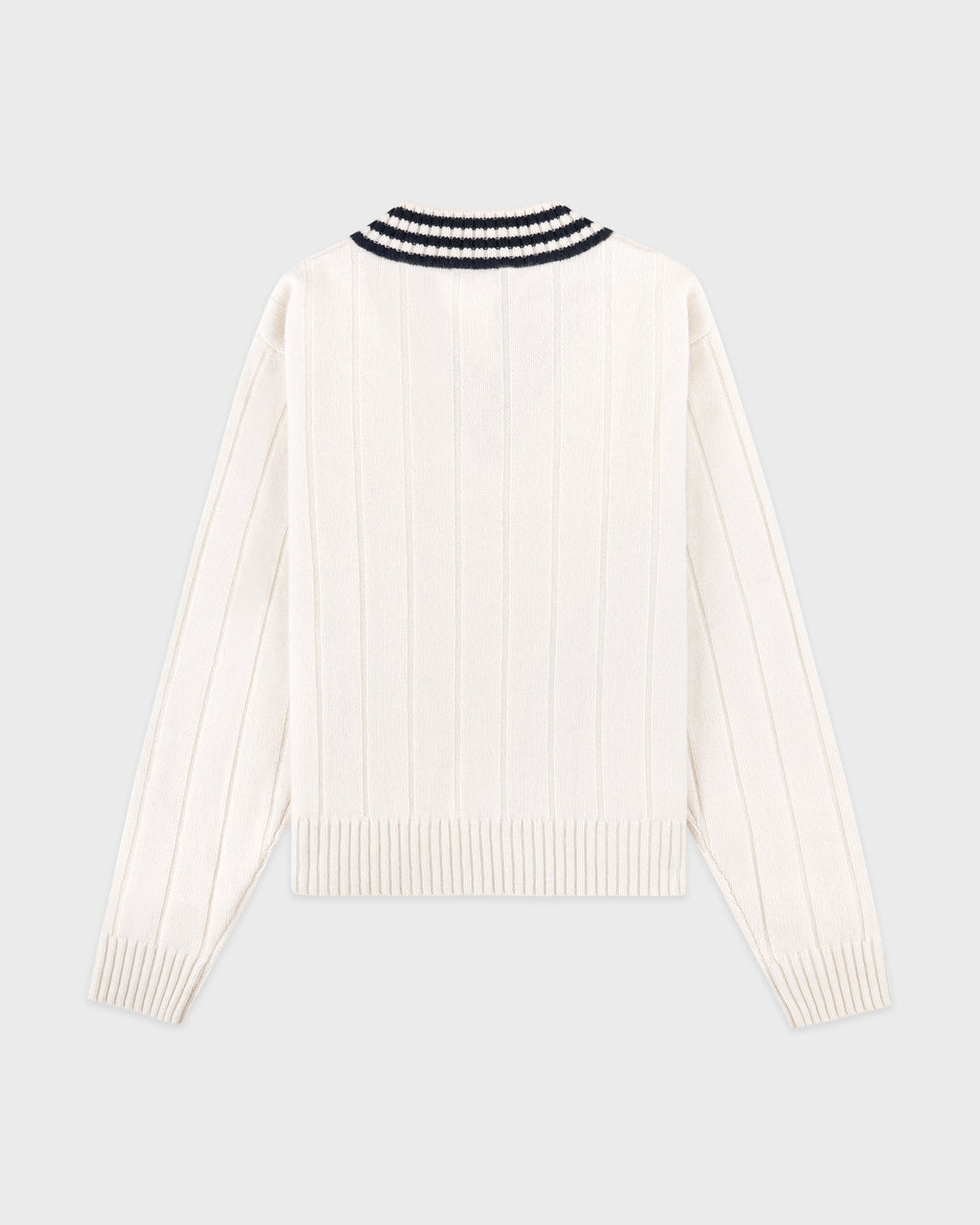 SRC Cricket Cashmere Sweater - Ecru/Navy