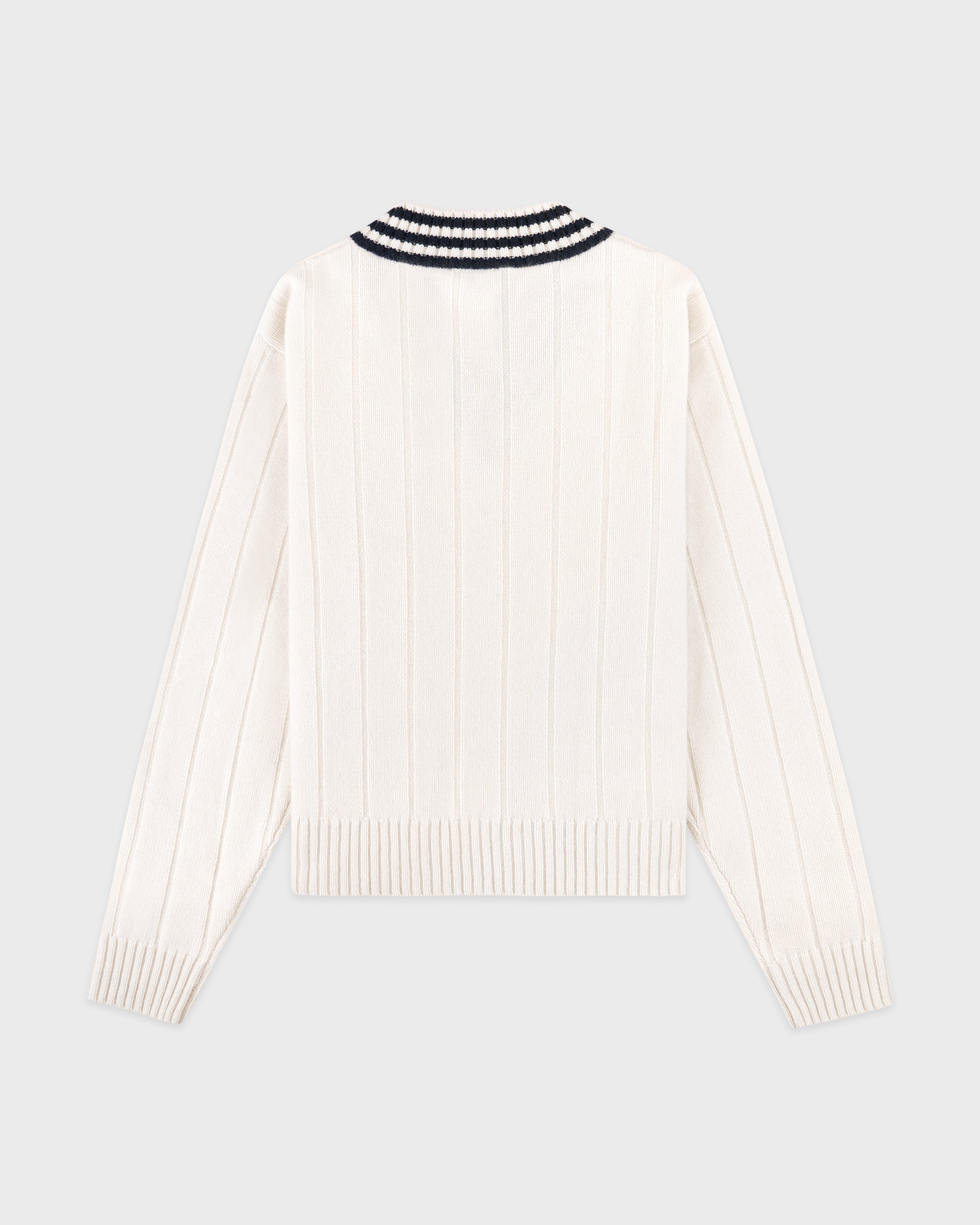 SRC Cricket Cashmere Sweater - Ecru/Navy