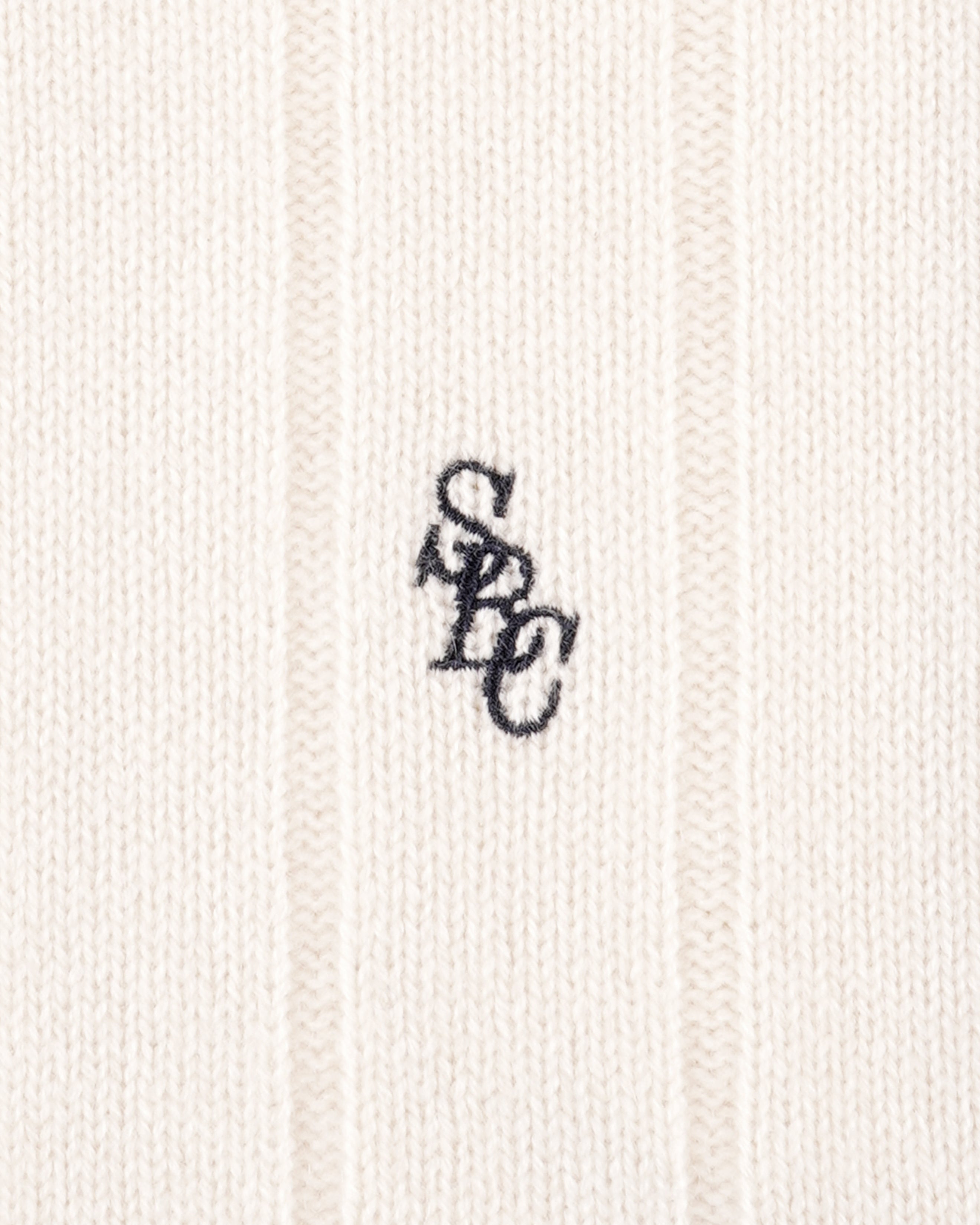 SRC Cricket Cashmere Sweater - Ecru/Navy