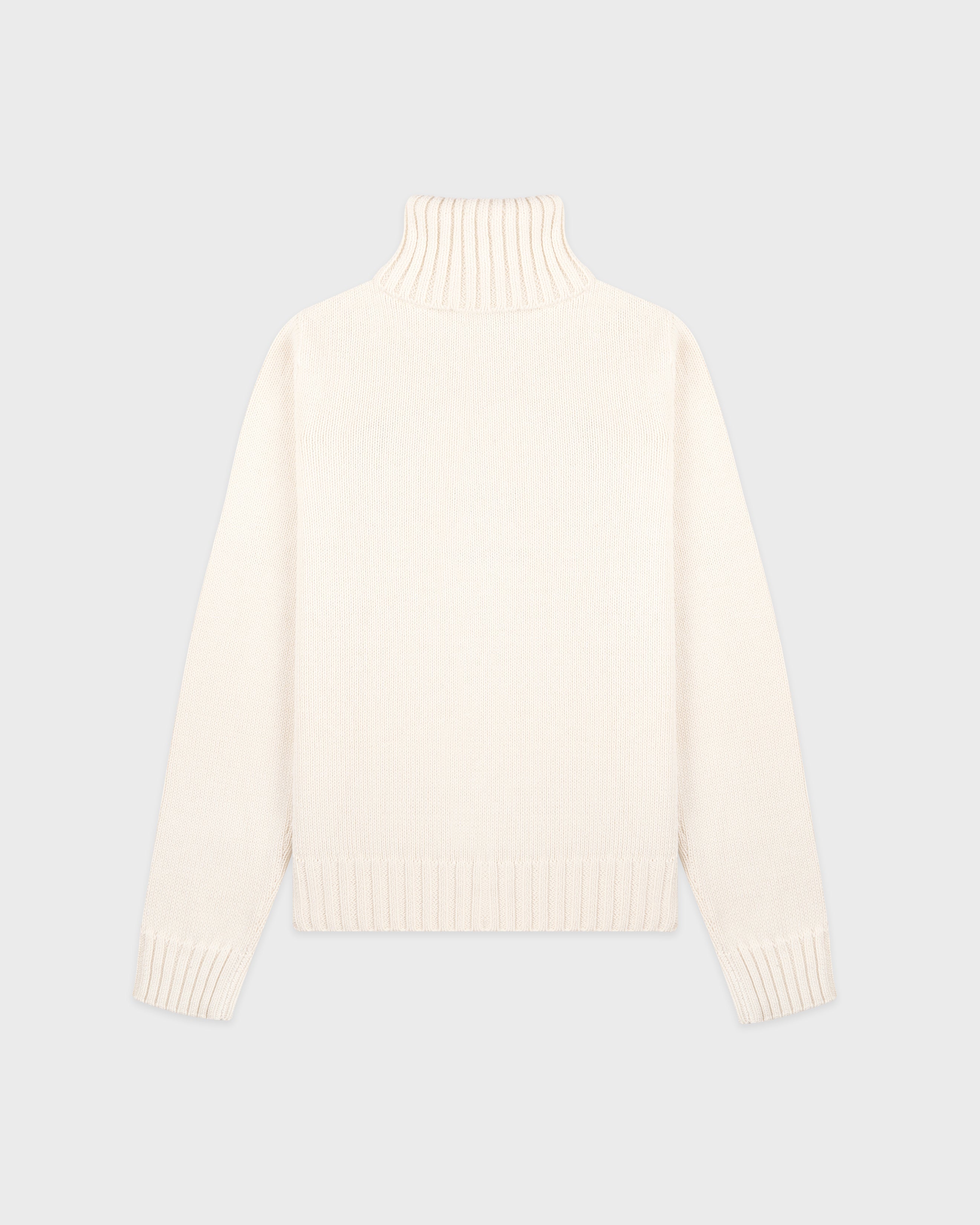S&R Nautical Knitted Turtleneck - Ecru