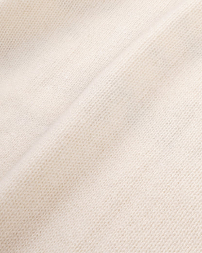 Syracuse Cashmere Baseball Sweater - Ecru/Forest