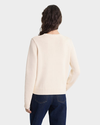 Heritage Yankees Serif Knitted Sweater - Ecru/Navy