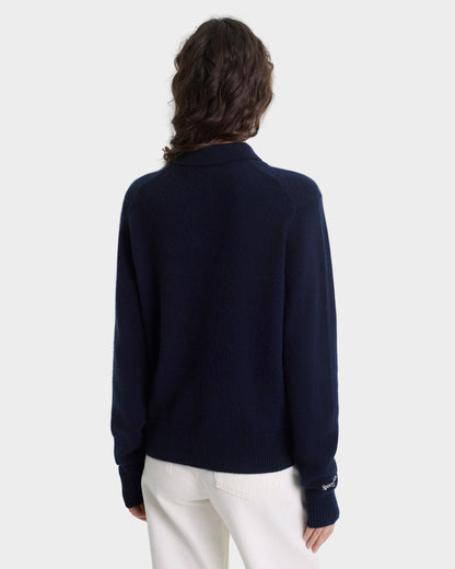 Heritage Yankees Serif Cashmere Polo - Navy/White
