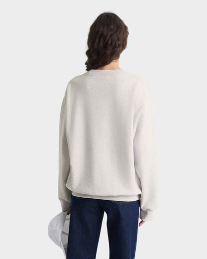 Heritage Yankees Serif Crewneck - Heather Gray/Navy