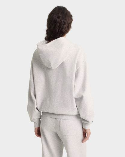 Heritage Yankees Serif Zip Hoodie - Heather Gray/Navy