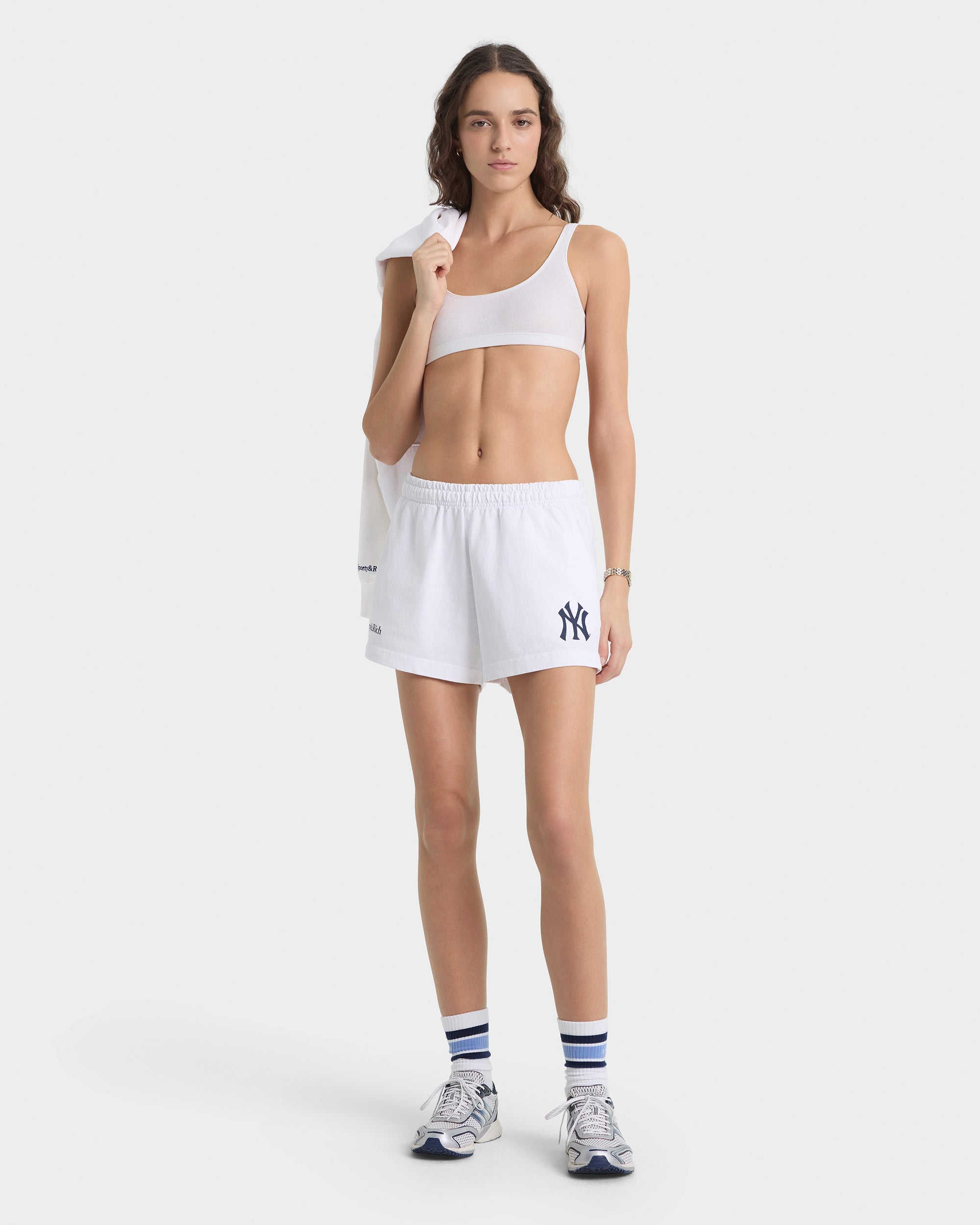 Heritage Yankees Serif Disco Short - White/Navy