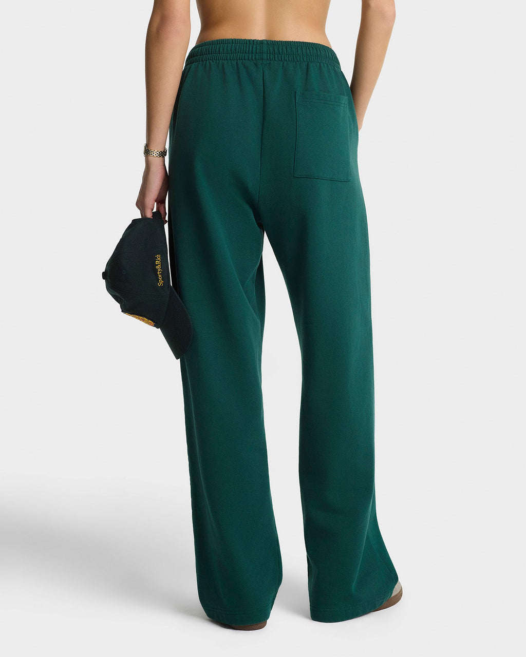 NY Crest Embroidered Wide Sweatpant - Forest