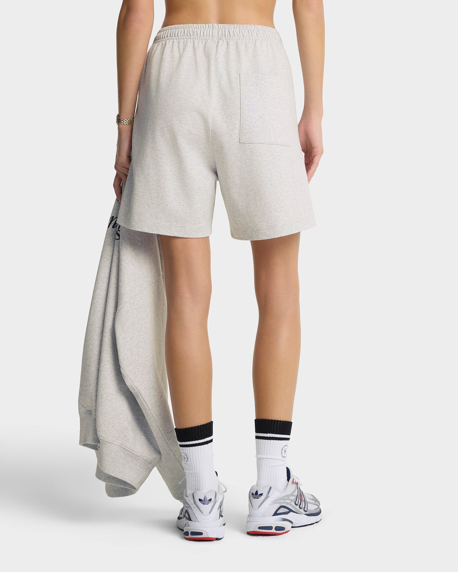 Run Club Gym Short - Heather Gray/Navy