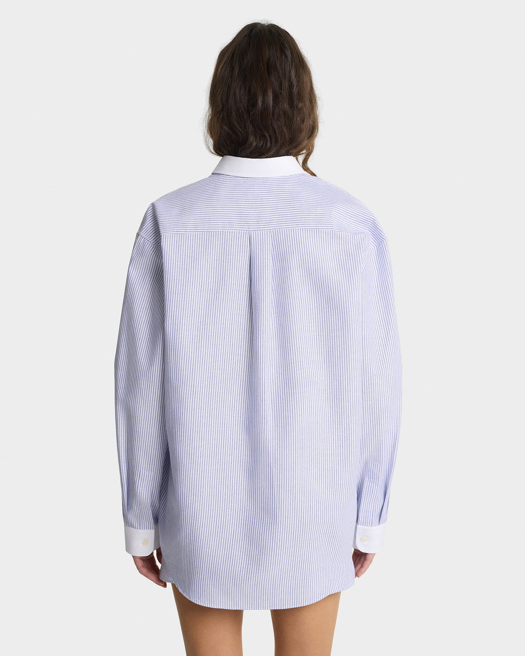 SRC Oversized Oxford Shirt - Navy Stripe