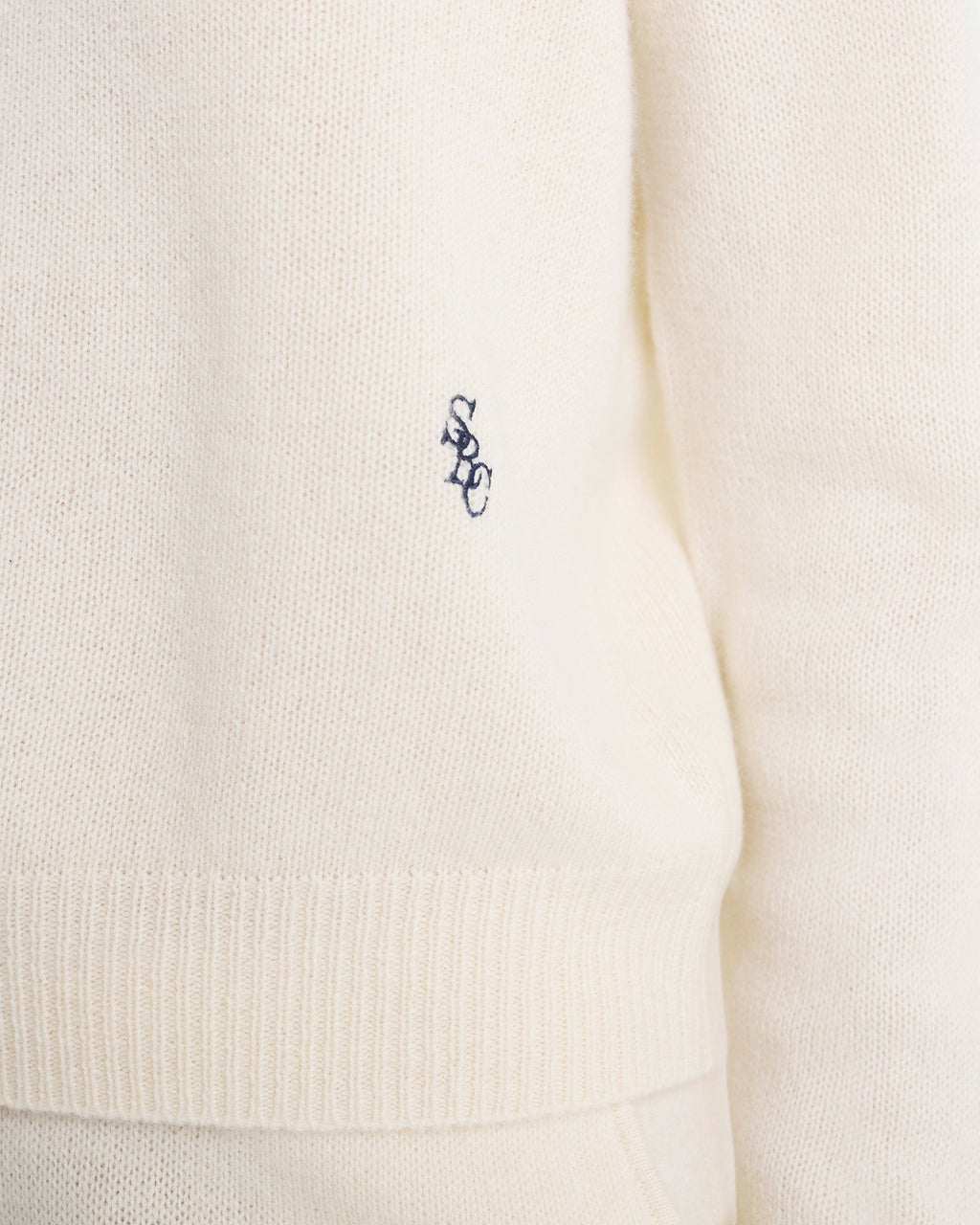 SRC Cashmere Sweater - Ecru/Navy