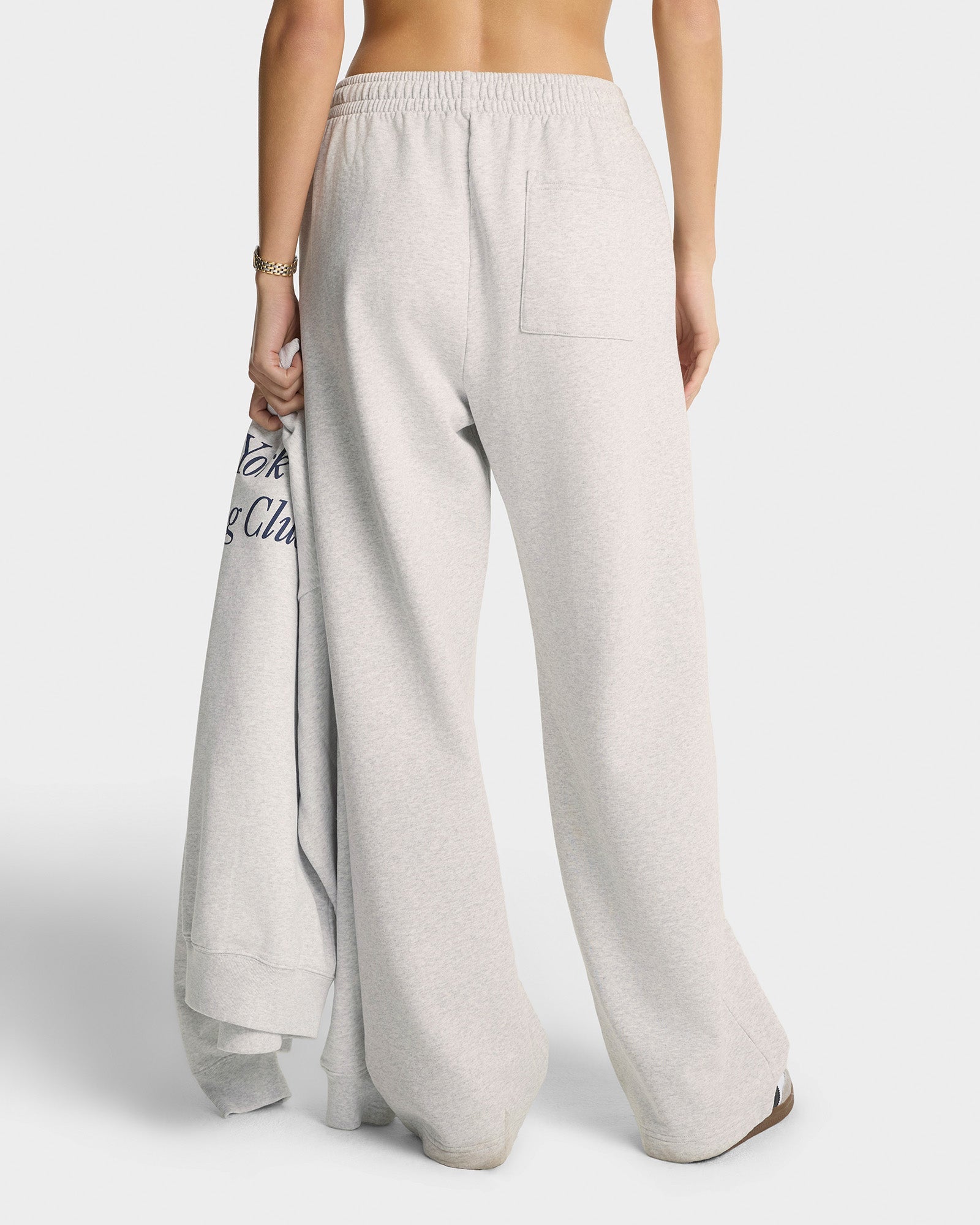 California Emblem Wide Sweatpant - Heather Gray/Forest