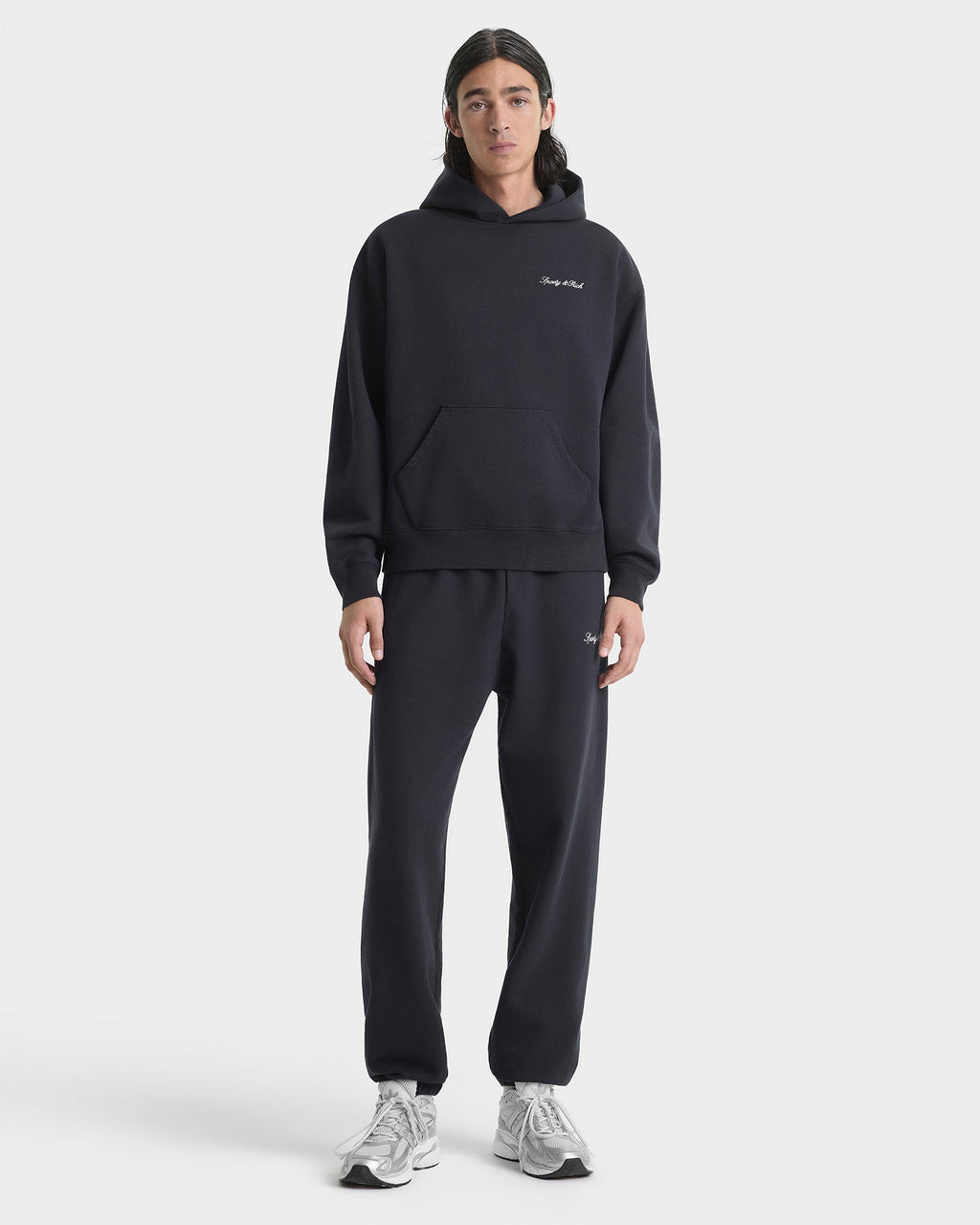 Signature Logo Embroidered Hoodie - Black/White