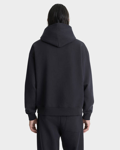 Signature Logo Embroidered Hoodie - Black/White