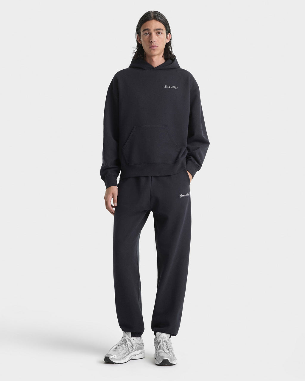 Signature Embroidered Sweatpant - Black/White