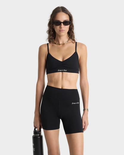 Signature Logo Mini Sports Bra - Black/White