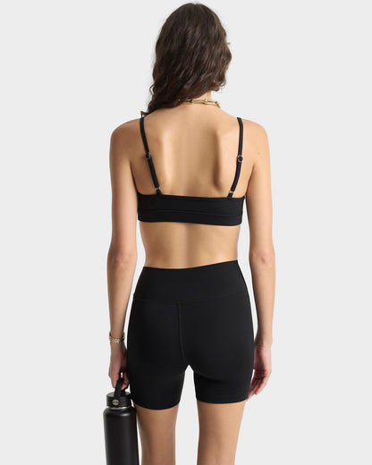 Signature Logo Mini Sports Bra - Black/White