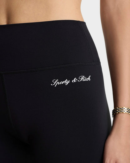 Signature Logo Legging - Black/White