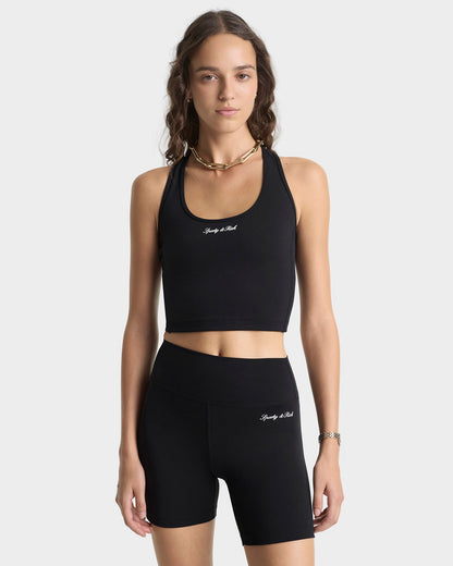 Signature Logo Sports Tank - Black/White
